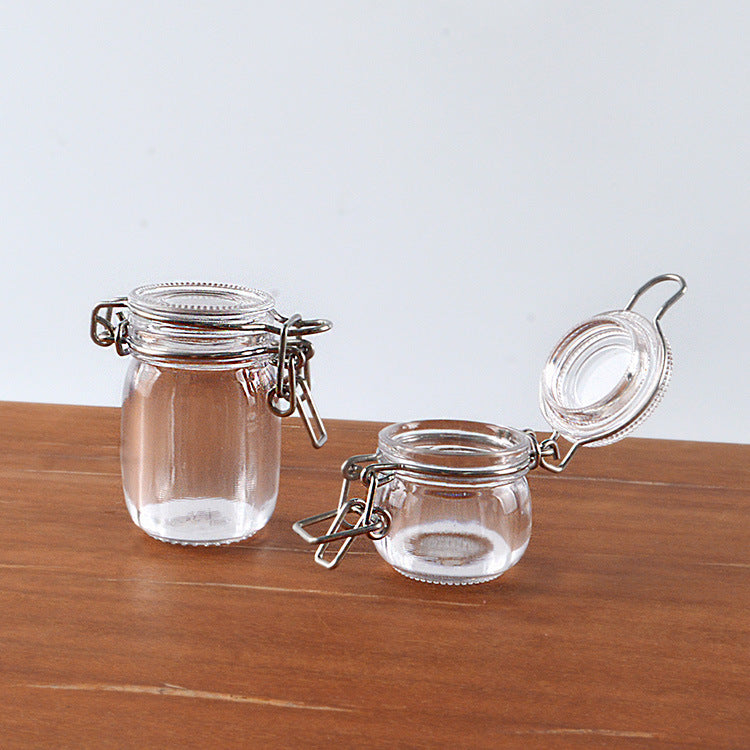 Wholesale 6 points doll house BJD miniature transparent storage tank simulation scene plastic bottle sealed tank storage tank model